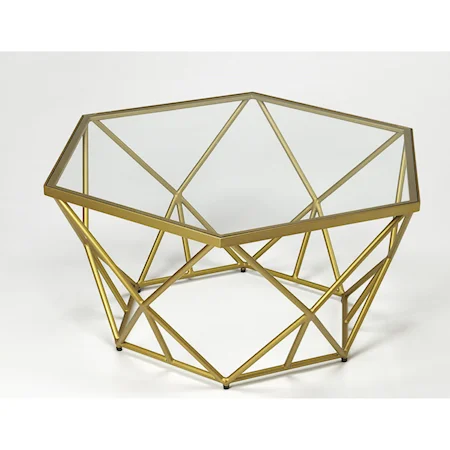 Alondra Gold Powder Coated Cocktail Table